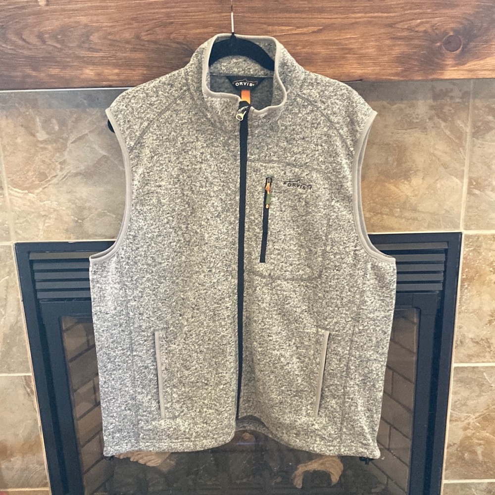 Orvis Men's Gray Fleece Vest
